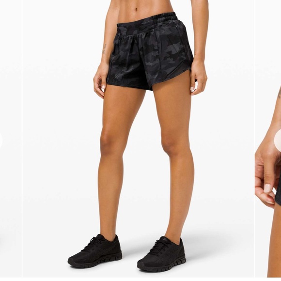 lululemon athletica Pants - Lululemon Hotty Hot Short II in Heritage 365 Camo Deep Coal Multi Black